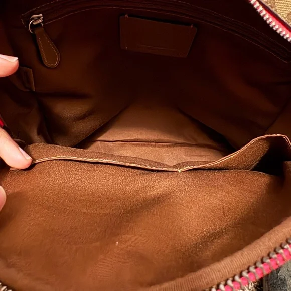 Coach Floral Print Signature Backpack & Wristlet - Brown/Pink - Picture 5 of 16